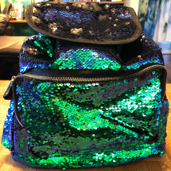 Sequin backpack festival rave mermaid Coachella - Picture 6 of 8